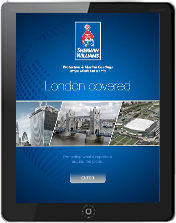 London covered with frame